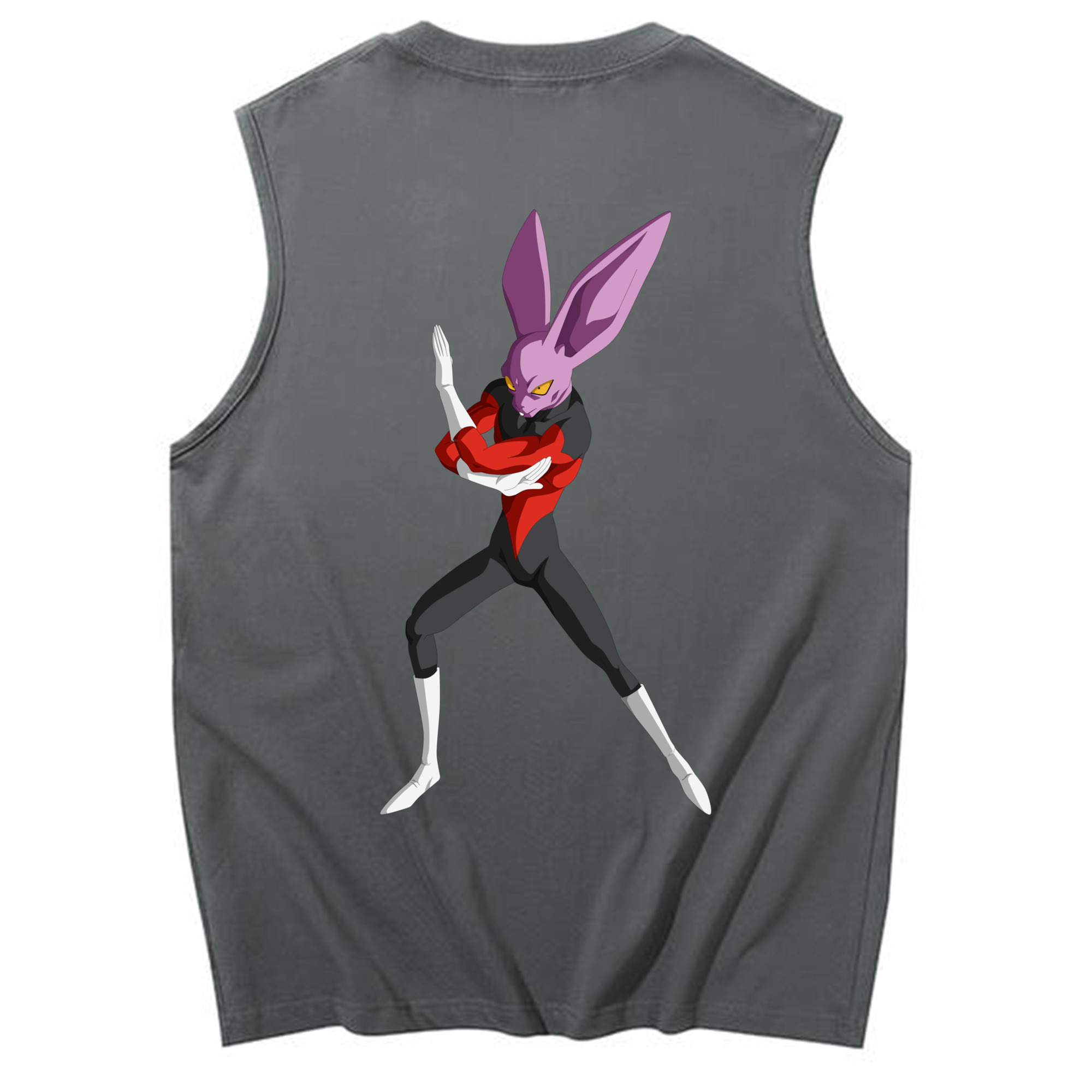 （画像用） ドラゴンボール ビルス 破壊神ビルス DRAGON BALL Beerus Birusu コットン100％タンクトップ（背面プリント）